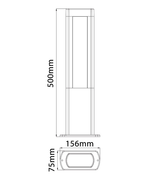 CLA AMUN: Exterior Surface Mounted Wall Lights & LED Bollards 3000K Matt Black 10W 100-240V IP54 - AMUN1, AMUN2, AMUN3, AMUN4 - CLA Lighting