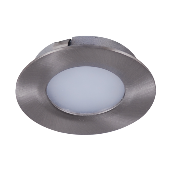 SAL ANOVA Under Bench and Cabinet Recessed LED Downlight Tri - White / Satin Nickel 4W 12V IP20 - S9105