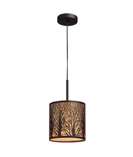 AUTUMN01: Interior pendant light. ES 60W SM RND Bronze with Amber Lining, White Internal OD200mm x H337mm. Rod 150mm, 3m cable.