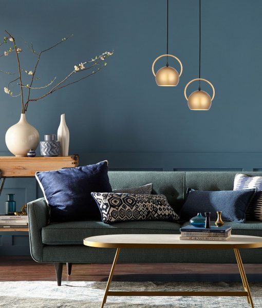 CLA BELLA: Small Dome Shape Interior Pendant Matt White/ Matt Black/ Matt Gold 220-240V - BELLA1, BELLA2, BELLA3