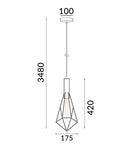 CLA WHITEBAND: Iron Cage Interior Pendant White 220-240V - WHITEBAND1X3, WHITEBAND2X3, WHITEBAND5, WHITEBAND6 -CLA Lighting