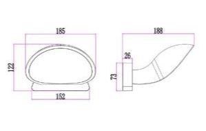 CLA Bocina: Surface Mounted Semicircle LED Exterior Wall Lights 3000K Dark Grey / White 100-240V IP65 - BOCINA - CLA Lighting