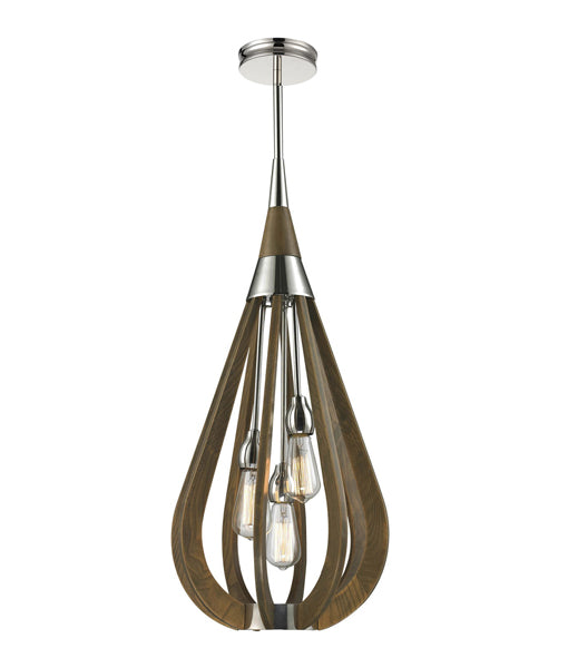 CLA BONITO: Rustic Taupe Tear Drop Interior Pendant Wood Small / Medium / Large 220-240V - BONITO1, BONITO2, BONITO3 - CLA Lighting 