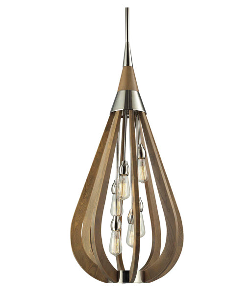 CLA BONITO: Rustic Taupe Tear Drop Interior Pendant Wood Small / Medium / Large 220-240V - BONITO1, BONITO2, BONITO3 - CLA Lighting