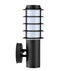 BORDA: Exterior E27 Surface Mounted Louvred Wall & Bollard Lights (Black) IP44 - Eco Smart Lighting