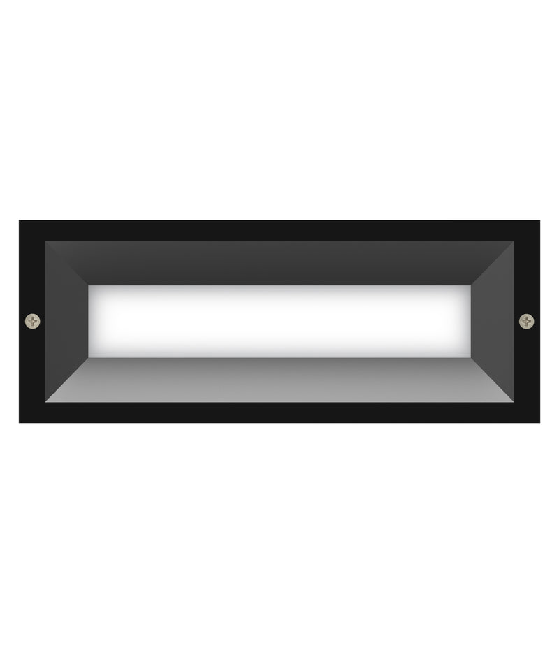 CLA BRICKTRI: LED Recessed Exterior Wall Lights Tri - Dark Grey / Dark Grey Frosted / White / White Frosted 100-240V IP65 - BRICKTRI -  CLA Lighting