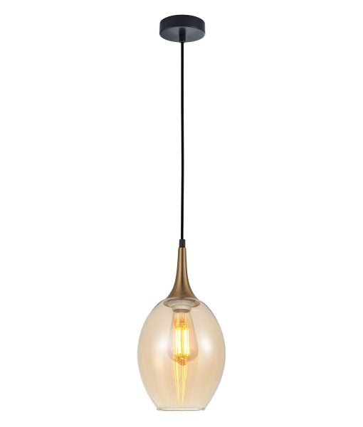 CLA BROTE: Retro Wine Glass Shape Interior Pendant Bronze Amber / Black Smoke 220-240V - BROTE1, BROTE2