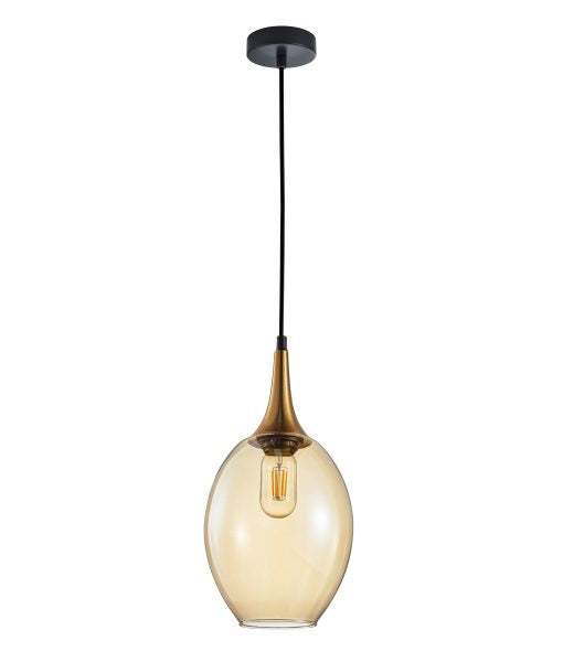 CLA BROTE: Retro Wine Glass Shape Interior Pendant Bronze Amber/ Black Smoke 220-240V - BROTE1, BROTE2