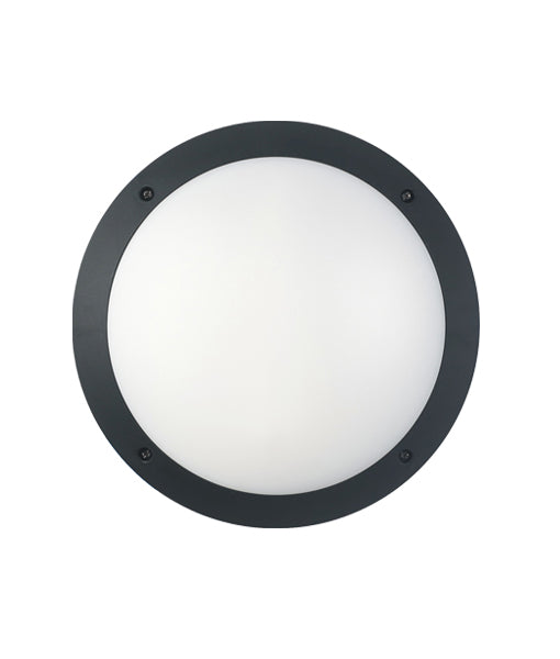 CLA BULK: Round LED Bulkhead 4000K Black/ White 12W 220-240V IP66 - BULK1, BULK2A