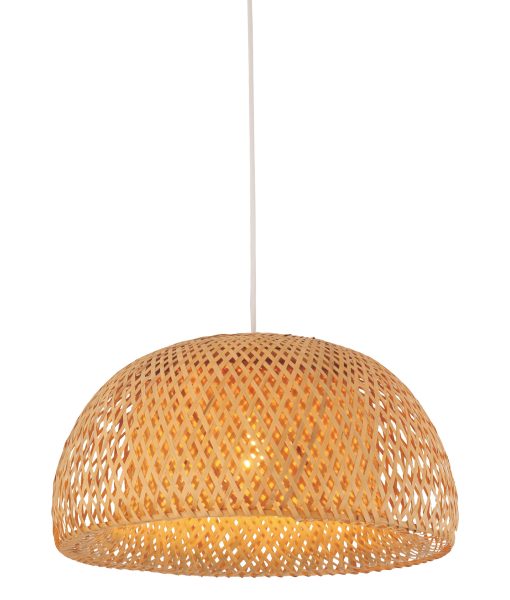 CLA CANASTA: Bohemian Natural Bamboo Finish Interior Pendant Small / Large 220-240V - CANASTA1, CANASTA2 - CLA Lighting