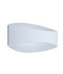 CANNES: Interior LED surface mounted wall light. Matt White CURVED UP/Down 6W 120D 3000K (468 lumens) IP20. CLA Lighting
