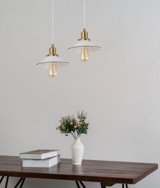 CLA CEREMA: Antique Brass and Black Highlight Interior Pendant Ellipse / Angled Dome / Coolie 220-240V - CEREMA1, CEREMA2, CEREMA3, CEREMA4 CLA Lighting
