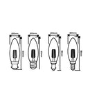 CLA Candle LED Filament Dimmable Lamps and Globes 2700K 6000K 4W 180-260V IP20 - CFDIM- CLA Lighting