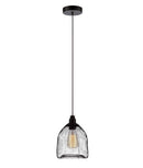 CHEVEUX1: Interior single pendant light. ES 72W BLK MESH BIRD CAGE SML OD170mm x H230mm 3m cable. CLA Lighting