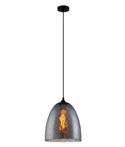 CLA CHUVA: Smoke Black Glass with Rain Drop Effect Interior Pendant Ellipse / Long Cone / Smoke 220-240V - CHUVA1, CHUVA2, CHUVA3 - CLA Lighting