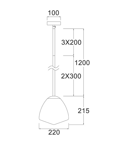 CLA CIOTOLA: Tipped Dome Frosted Glass Interior Pendant Matt Black / Antique Brass 220-240V - CIOTOLA1, CIOTOLA2, CIOTOLA3, CIOTOLA4, CIOTOLA5, CIOTOLA6 - CLA Lighting