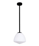 CLA CIOTOLA: Tipped Dome Frosted Glass Interior Pendant Matt Black / Antique Brass 220-240V - CIOTOLA1, CIOTOLA2, CIOTOLA3, CIOTOLA4, CIOTOLA5, CIOTOLA6 - CLA Lighting