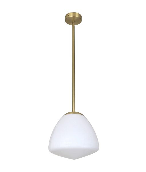 CLA CIOTOLA: Tipped Dome Frosted Glass Interior Pendant Matt Black / Antique Brass 220-240V - CIOTOLA1, CIOTOLA2, CIOTOLA3, CIOTOLA4, CIOTOLA5, CIOTOLA6 - CLA Lighting