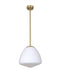 CLA CIOTOLA: Tipped Dome Frosted Glass Interior Pendant Matt Black / Antique Brass 220-240V - CIOTOLA1, CIOTOLA2, CIOTOLA3, CIOTOLA4, CIOTOLA5, CIOTOLA6 - CLA Lighting