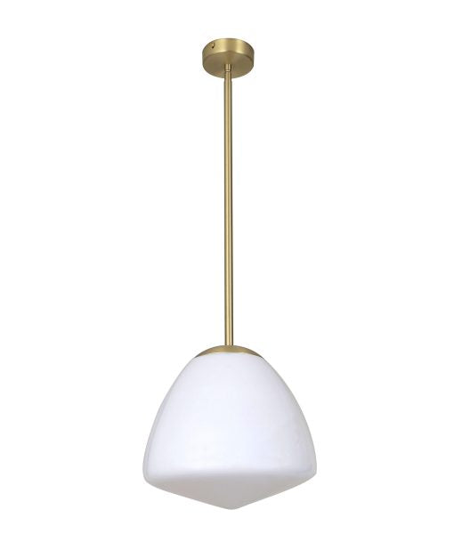 CLA CIOTOLA: Tipped Dome Frosted Glass Interior Pendant Matt Black / Antique Brass 220-240V - CIOTOLA1, CIOTOLA2, CIOTOLA3, CIOTOLA4, CIOTOLA5, CIOTOLA6 - CLA Lighting