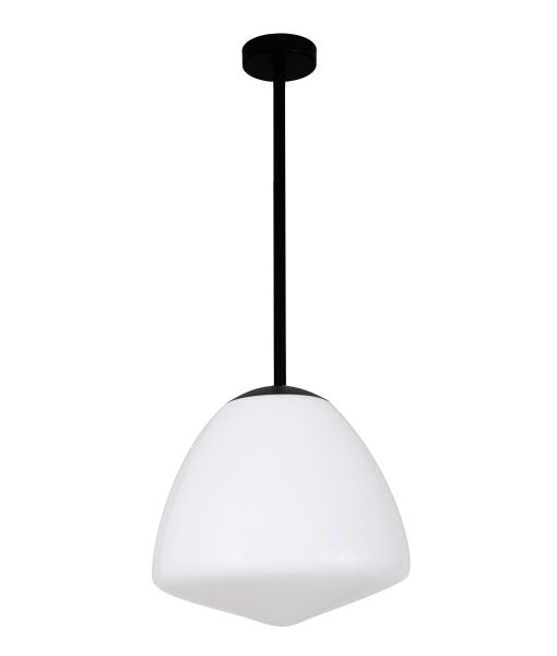 CLA CIOTOLA: Tipped Dome Frosted Glass Interior Pendant Matt Black / Antique Brass 220-240V - CIOTOLA1, CIOTOLA2, CIOTOLA3, CIOTOLA4, CIOTOLA5, CIOTOLA6 - CLA Lighting