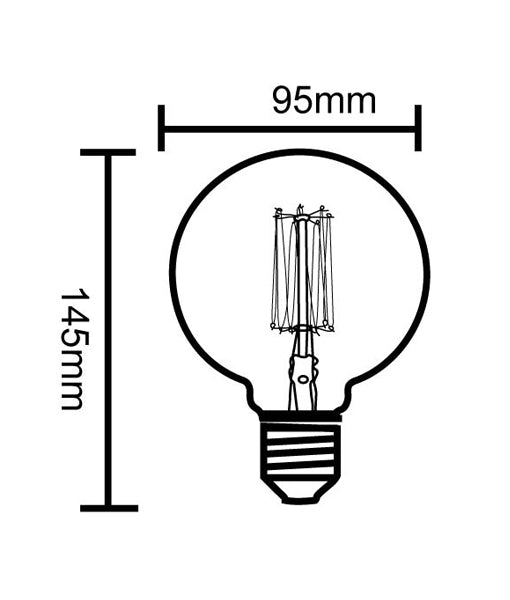 CLA G95 & G125 Carbon Filament Lamps and Globes 2000K 220-240V - CLACFA25BC, CLACFA25ES, CLACFB25BC, CLACFB25ES - CLA Lighting