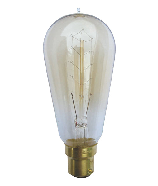 CLA ST57 Carbon Filament Lamps and Globes 2000K Pear 25W 220-240V - CLACFC25BC, CLA.CFC25ES - CLA Lighting