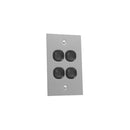 Flat Plate, Key Input, 4 Gang, B Style, Learn Enabled, Stainless Steel - Eco Smart Lighting