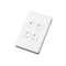 Clipsal C2000 Series C-Bus Plastic Plate Wall Switches Classic, 4 Button Clipsal Products White / Black 15-36V - C5034NL-WE, C5034NL-BK - Eco Smart Lighting