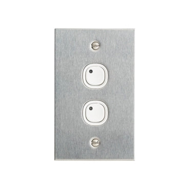 Clipsal KEY INPUT C-BUS 2 GANG LEARN Clipsal Products White - B5032NL-WE