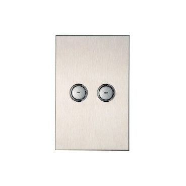 Clipsal Wall Plate, C-Bus, Saturn, key input unit, ASeries, 2 keys Clipsal Products Stainless Steel 15-36V - Replaced by 5082J80