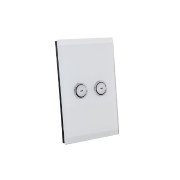 Clipsal Wall Plate, C-Bus, Saturn, key input unit, ASeries, 2 keys Clipsal Products Pure White / Saturn Black / White / Stainless Steel 15-36V - 5082NL- Eco Smart Lighting