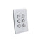 Clipsal C-Bus Wall Plate Saturn, Key Input Unit, 6 Key, A Series Clipsal Products Pure White / Saturn Black / White / Stainless Steel - 5086NL- Eco Smart Lighting