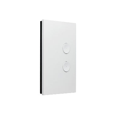 Wall Plate, C-Bus, Saturn Zen, key input unit, A-Series, 2 key, zen black or white - Eco Smart Lighting