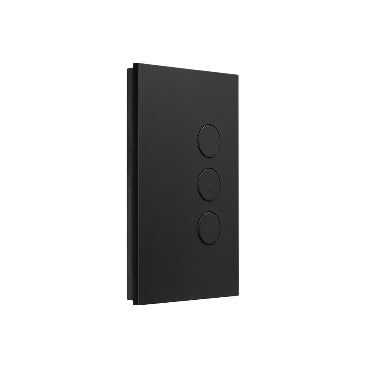 Clipsal Wall Plate, C-Bus, Saturn Zen, key input unit, A-Series, 3 key, Clipsal Products Black / White - R5043NL- Eco Smart Lighting