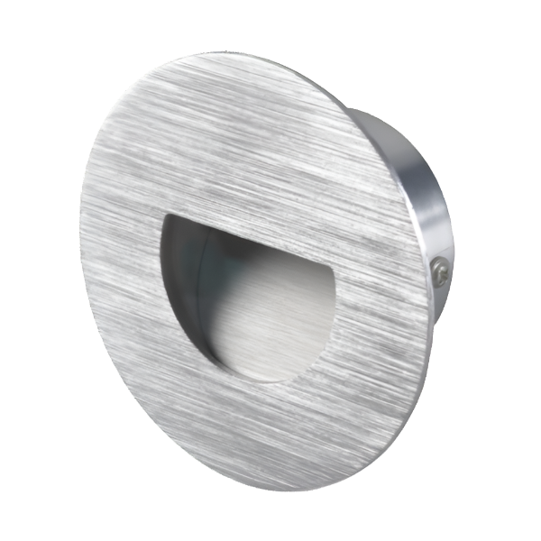 SAL Darham Round Interior Wall Lights 3000K Aluminium Silver / White 1.5W 12V IP20 - S9317