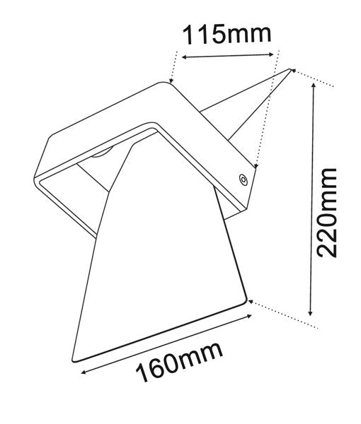 CLA Davos Up/Down Surface Mounted LED Interior Wall Lights 3000K 220-240V AC IP20 - DAVOS