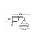 DEKSEL02: Interior/Exterior WALL Light ES Lamp 60W MATT AGED COP (Brass bracket & base & neck) IP23. CLA Lighting. 
