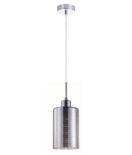 CLA ESPEJO1: Oblong Glass with Line Effect Interior Pendant Chrome 220-240V - ESPEJO1, ESPEJO1X3R, ESPEJO1X3S- CLA Lighting