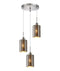 CLA ESPEJO3: Oblong Glass with Dotted Effect Interior Pendant Chrome 220-240V - ESPEJO3, ESPEJO3X3R, ESPEJO3X3S -CLA Lighting