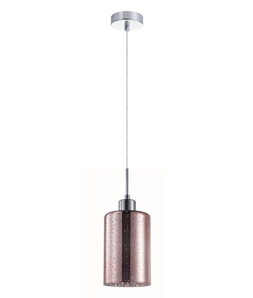 CLA ESPEJO4:  Oblong Glass with Dotted Effect Interior Pendant Rose Gold 220-240V - ESPEJO4, ESPEJO4X3R, ESPEJO4X3S -CLA Lighting