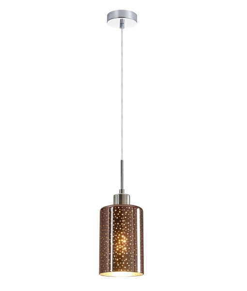 CLA ESPEJO4: Oblong Glass with Dotted Effect Interior Pendant Rose Gold 220-240V - ESPEJO4, ESPEJO4X3R, ESPEJO4X3S -CLA Lighting