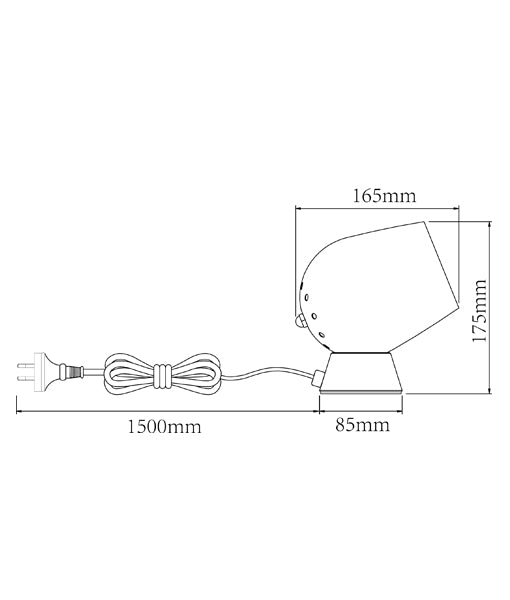 CLA FOKUS: Interior Touch On/ Off Table Lamp White/ Black/ Copper/ Silver 220-240V IP20 - FOKUS01, FOKUS02, FOKUS03, FOKUS04