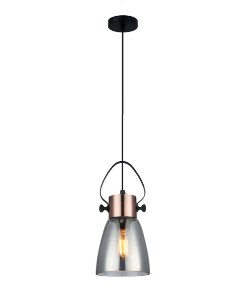 CLA FUMOSO: Retro Smokey Glass Interior Pendant Cone / Ellipse/ Dome 220-240V - FUMOSO1, FUMOSO2, FUMOSO3- CLA Lighting