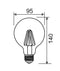 G95 & G125 LED Filament Frosted Dimmable Globes (6-8W) - Eco Smart Lighting