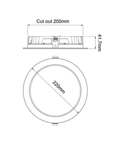 CLA GALTRI: LED Dimmable Fixed Recessed LED Downlights Tri - 10W 220-240V IP44 - GALTRI01A, GALTRI02A - CLA Lighting