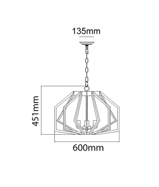 CLA GAMBA: Industrial Rustic Angular Cage Interior Pendant Antique Brass/ Oiled Bronze 220-240V - GAMBA1, GAMBA2(Clearance Items)