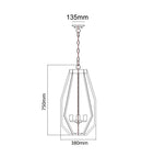 CLA GAMBA: Industrial Rustic Angular Cage Interior Pendant Antique Brass and Oiled Bronze / White and Polished Nickel 220-240V - GAMBA1, GAMBA2, GAMBA3, GAMBA4 - CLA Lighting