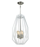 CLA GAMBA: Industrial Rustic Angular Cage Interior Pendant Antique Brass and Oiled Bronze / White and Polished Nickel 220-240V - GAMBA1, GAMBA2, GAMBA3, GAMBA4 - CLA Lighting