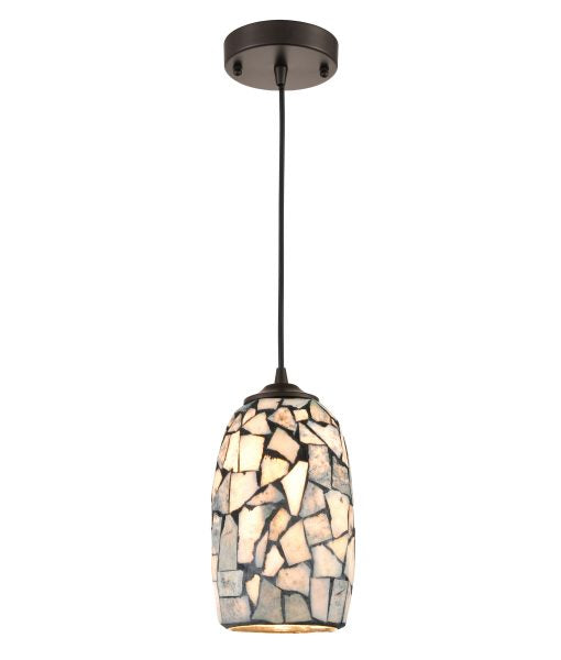 CLA GLAZE: Stone Mosaic Hand Blown Glass Interior Pendant Dark / Light 220-240V - GLAZE10, GLAZE11 -Havit Lighting